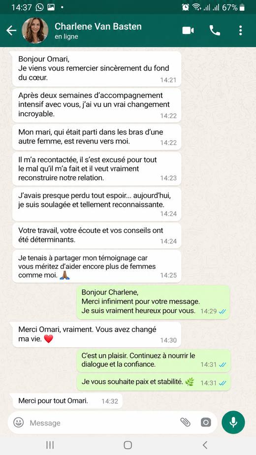 Message reçu — situation débloquée